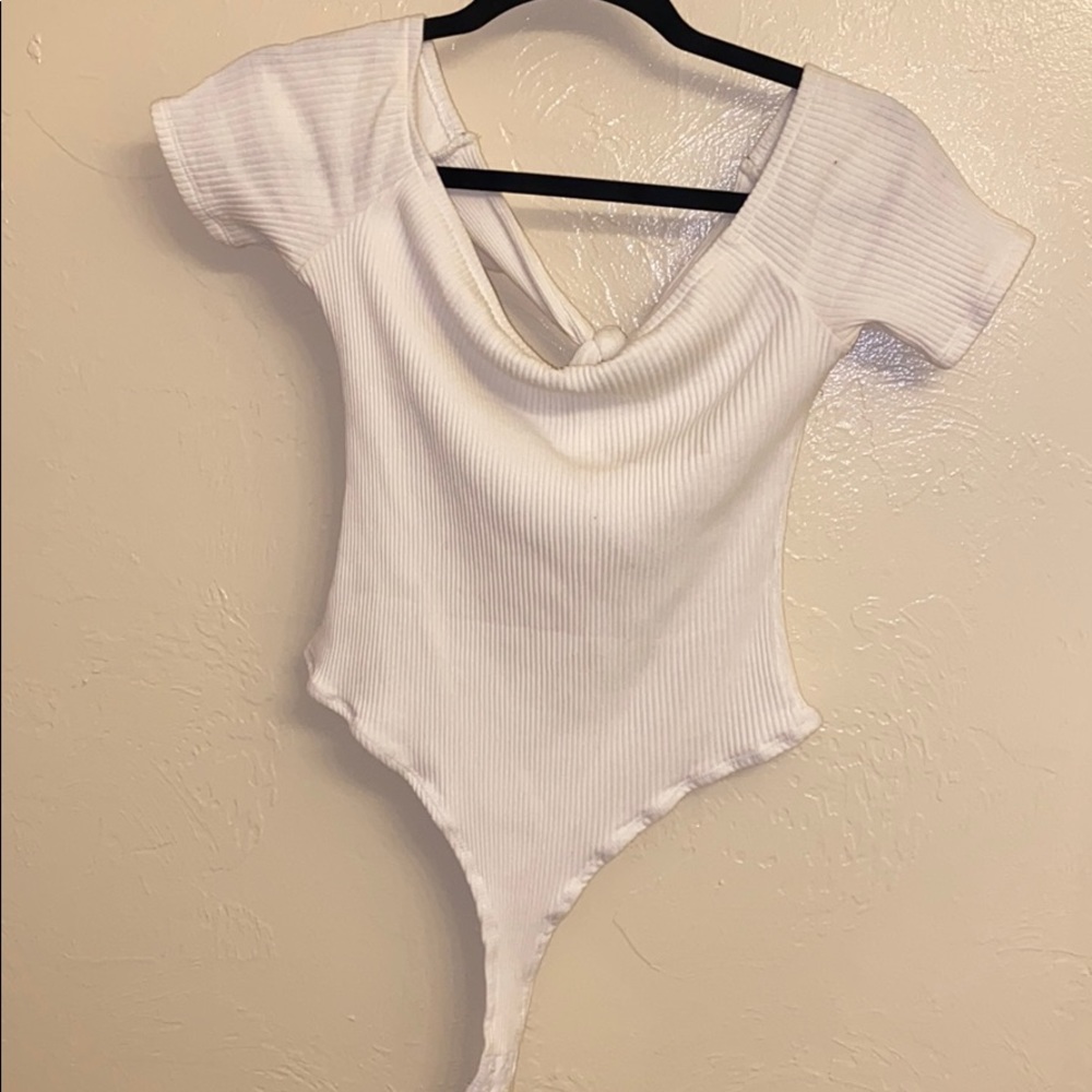 White Bodysuit with tie on the back